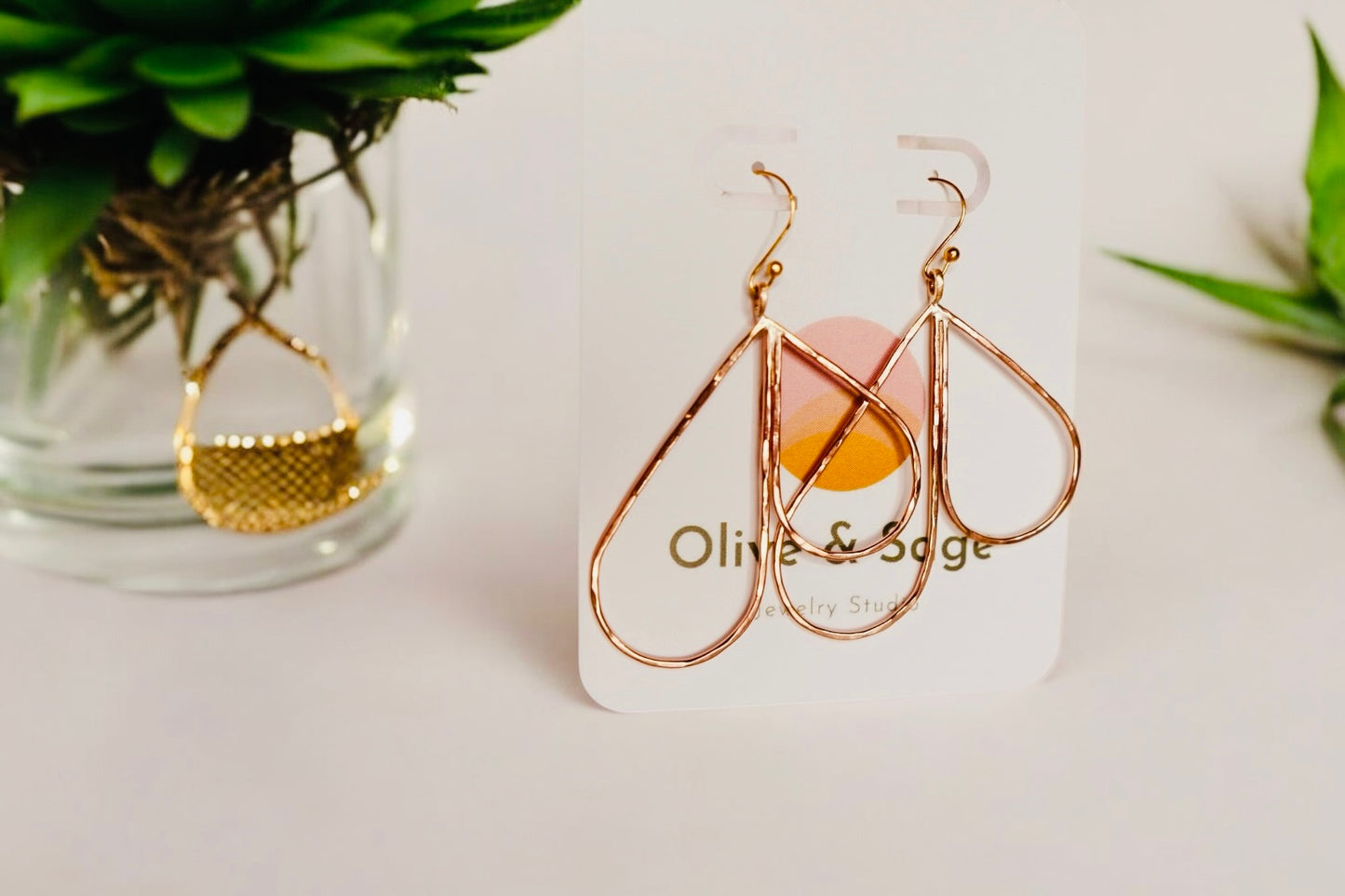 The Rosey Hammered Earrings