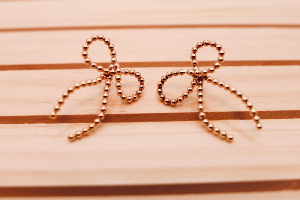 Beaded Bow Earrings